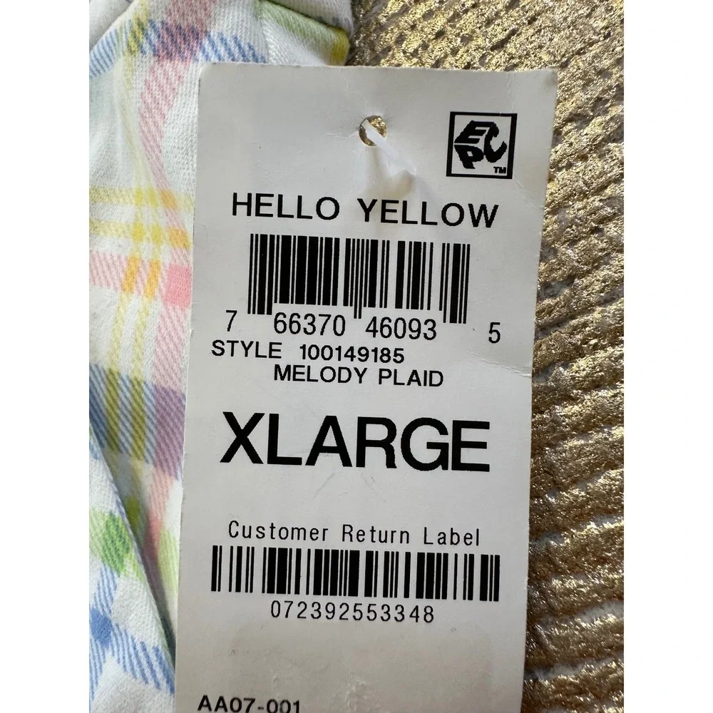 BAR III White & Pastel Multicolor Melody Plaid Skort NWT | Size XL